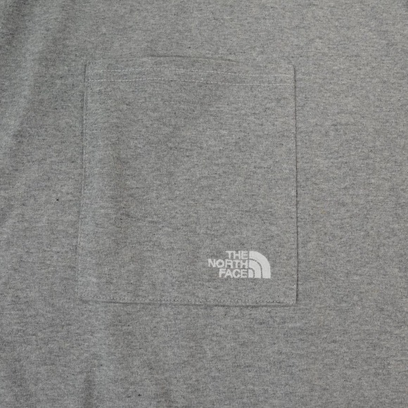 The‎ North Face Shirt Womens Regrind Pocket Tee T-Shirt Light Grey Heather XXXL - Picture 4 of 8